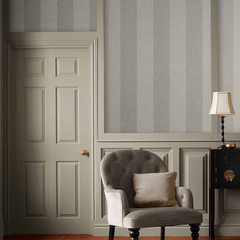 Heritage Stripe Taupe Wallpaper