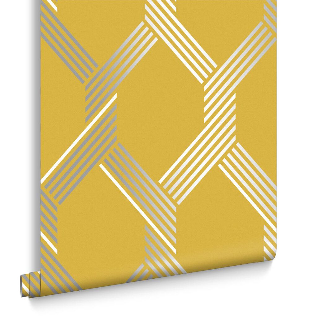 Vector Lemon Silver Wallpaper