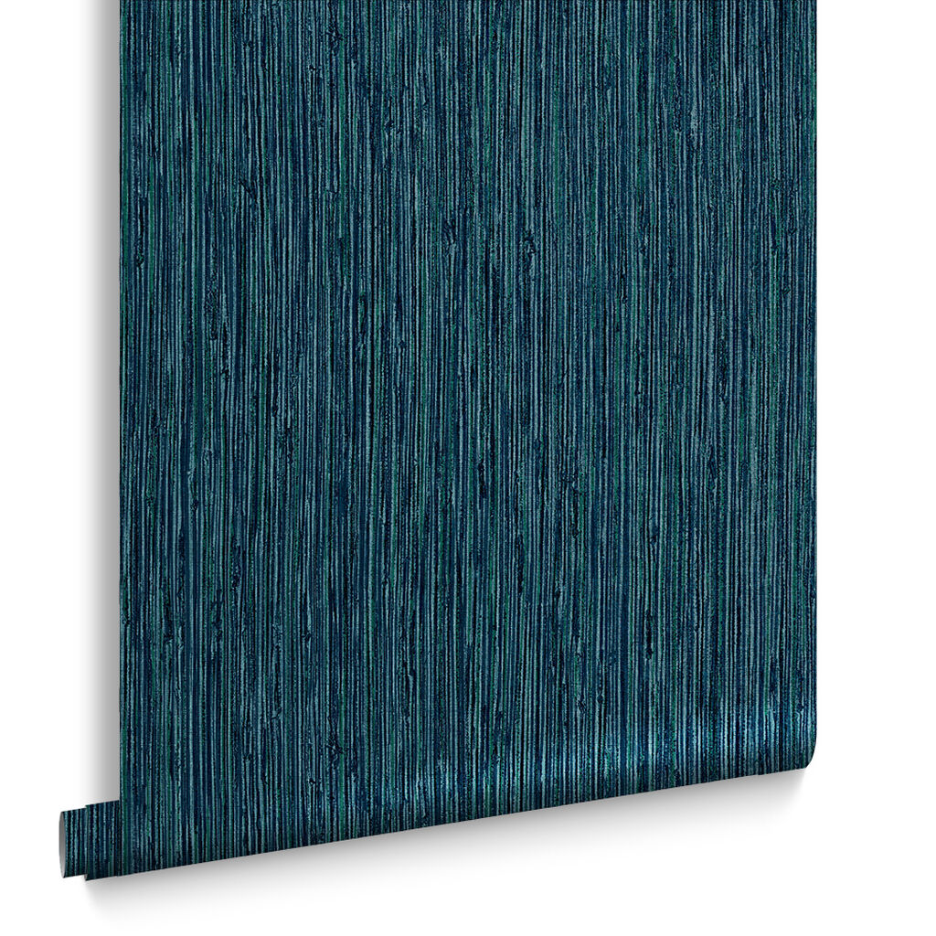 Grasscloth Texture Teal Wallpaper