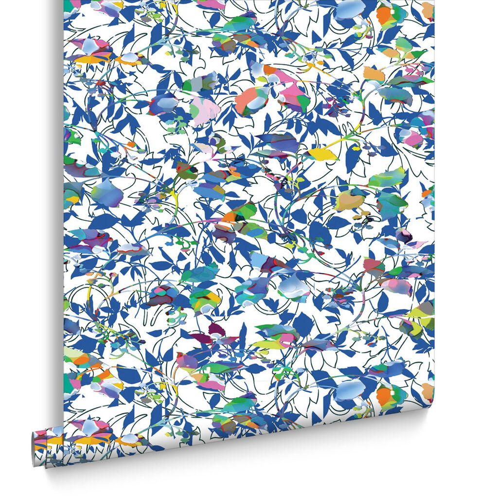 Brian Eno Flower Mask Blue Wallpaper