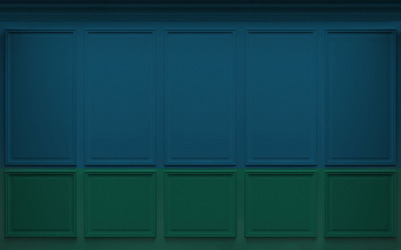 Colour Block Panelling Teal Bespoke Mural - 111833_TILE_01.jpg