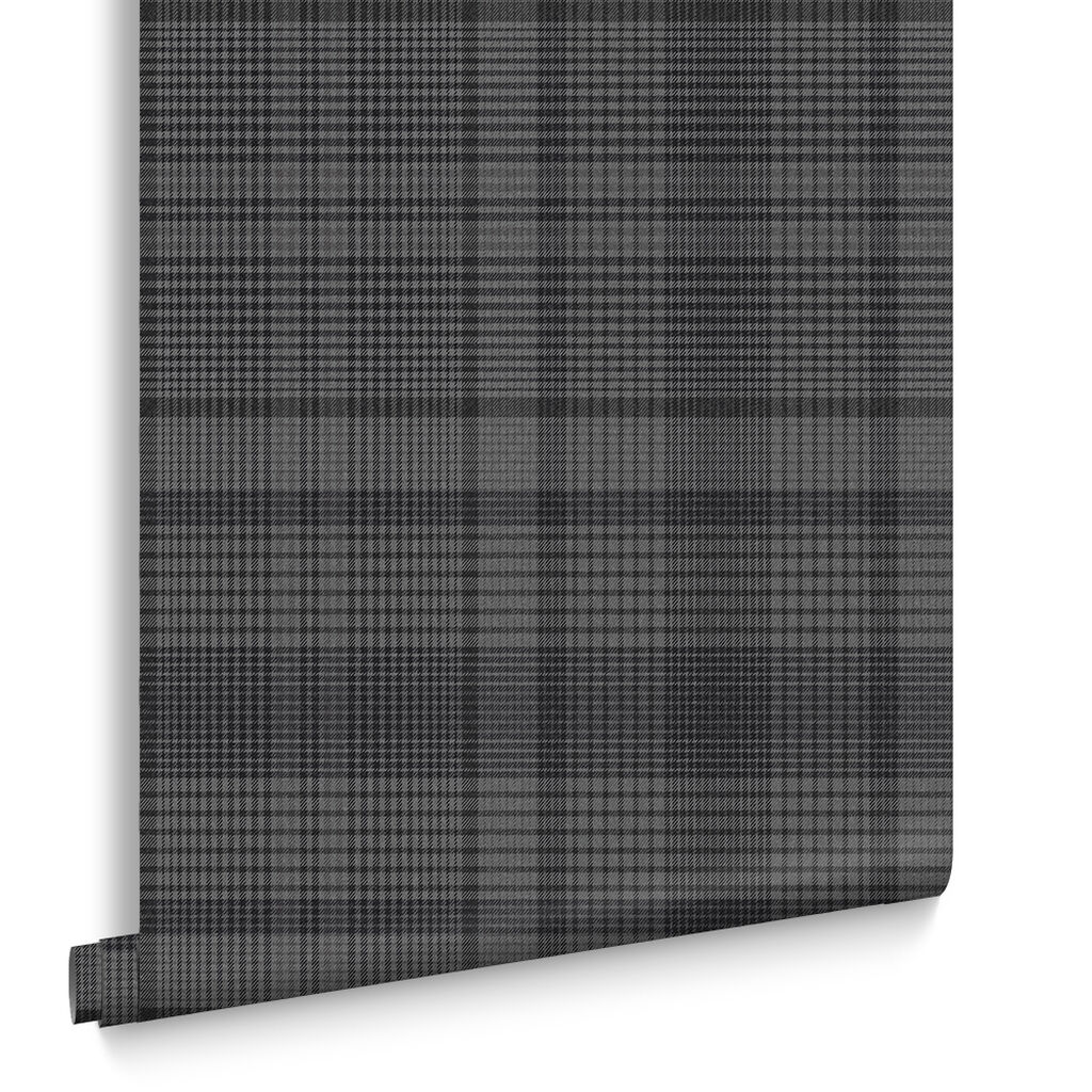 Heritage Plaid Charcoal Wallpaper