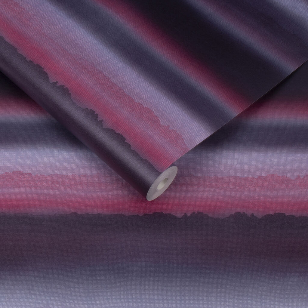 Horizon Mulberry Wallpaper