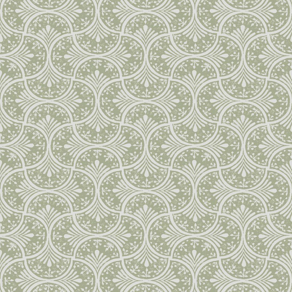 Hopwood Cottage Sage Wallpaper