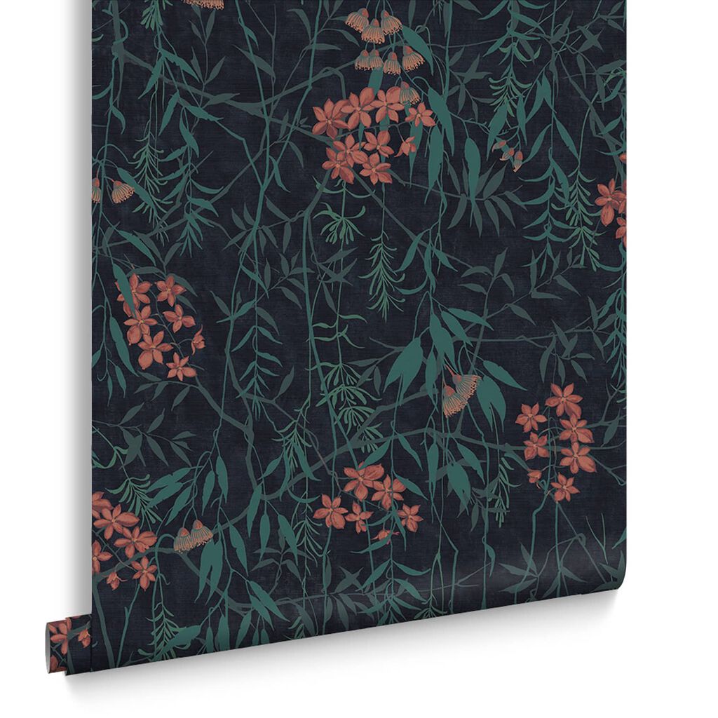 Obassia Silk Midnight Wallpaper