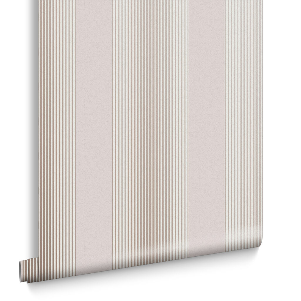 Lagom Stripe Blush & Rose Gold Wallpaper