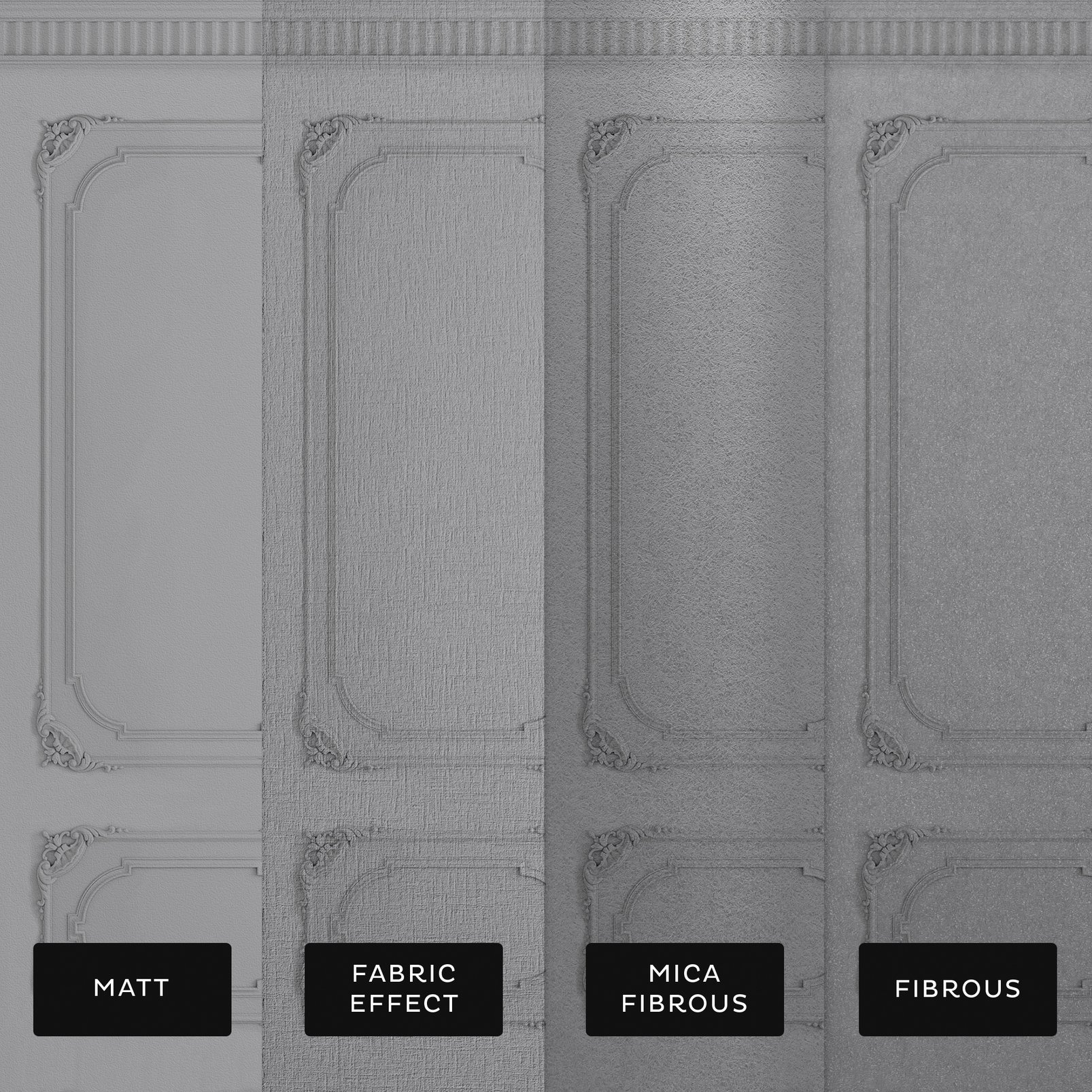 Ornate Panelling Shadow Grey Bespoke Mural - 111785_SUBSTRATE_01.jpg