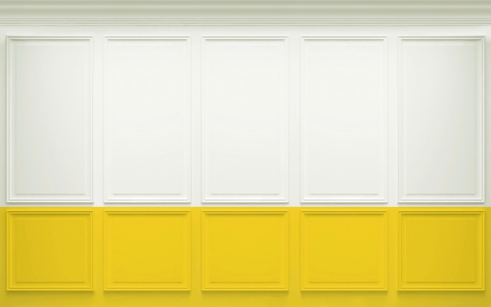 Colour Block Panelling Yellow Bespoke Mural - 111839_TILE_01.jpg