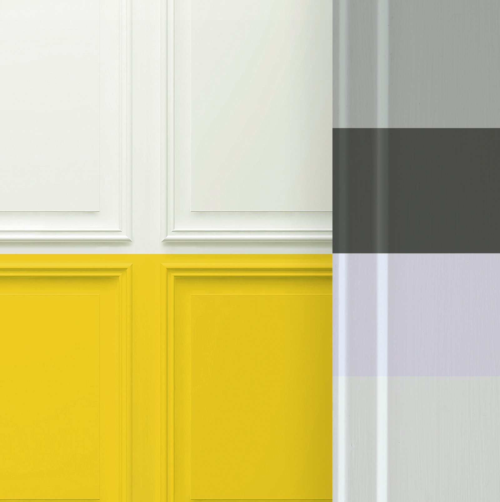 Colour Block Panelling Yellow Bespoke Mural - 111839_FLATLAY_01.jpg