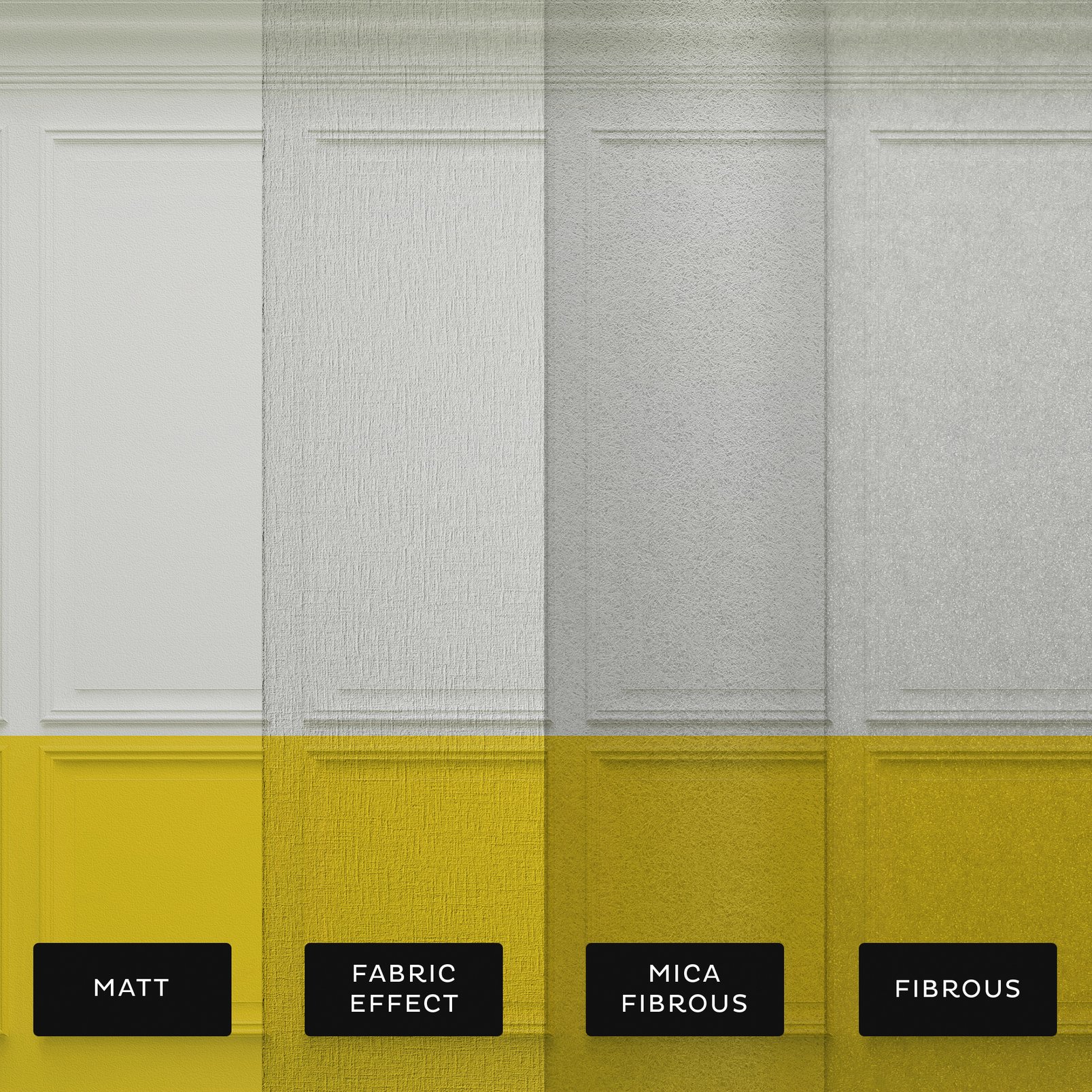 Colour Block Panelling Yellow Bespoke Mural - 111839_SUBSTRATE_01.jpg