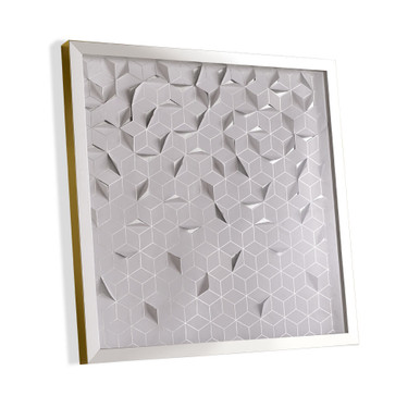 Silver Origami Framed Wall Art