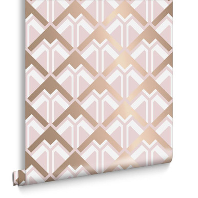 Beau Pink & Rose Gold Wallpaper