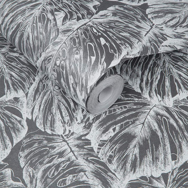 Tropical Pewter Wallpaper