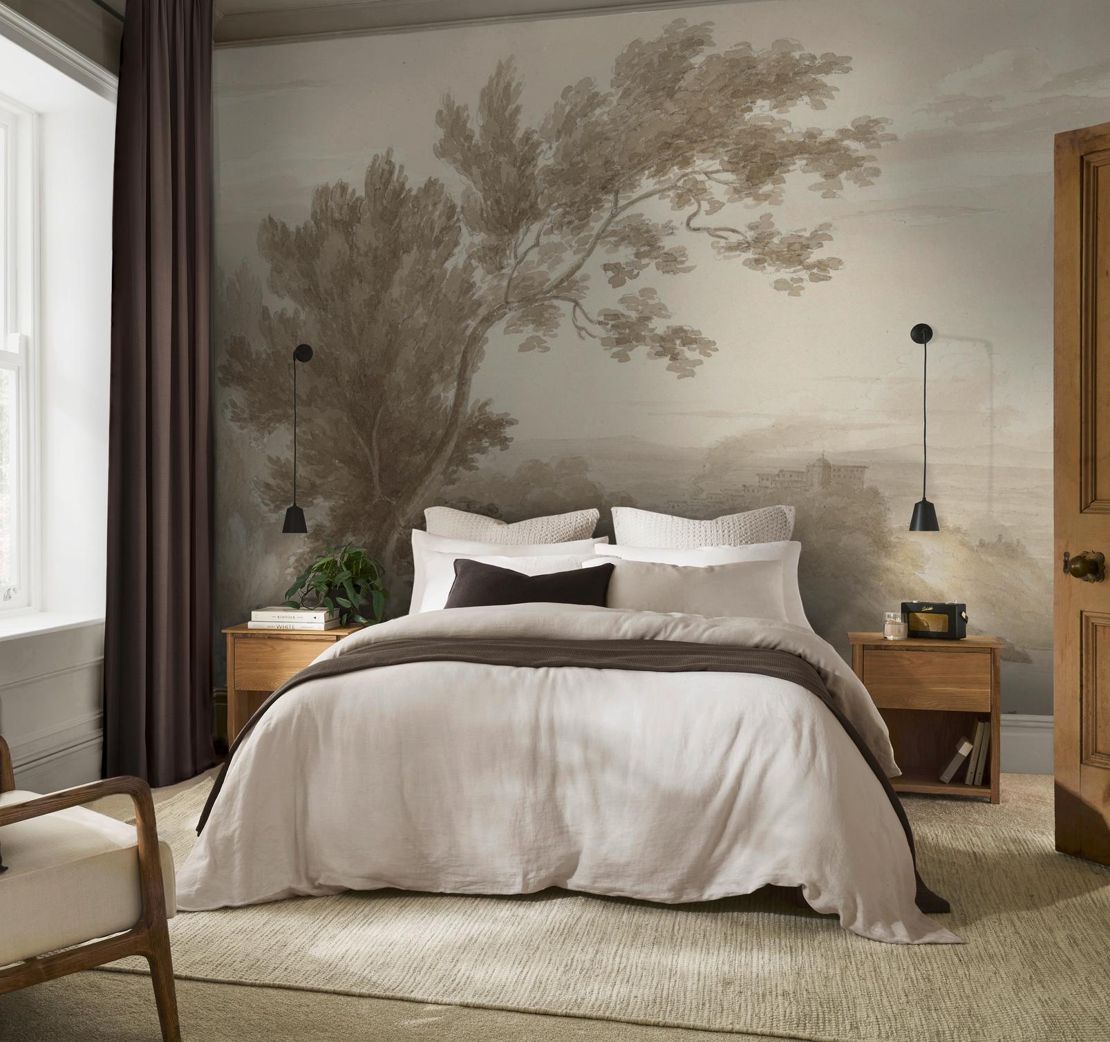 Cream, Lake Albano with the Goatherd Bespoke Mural by Tate