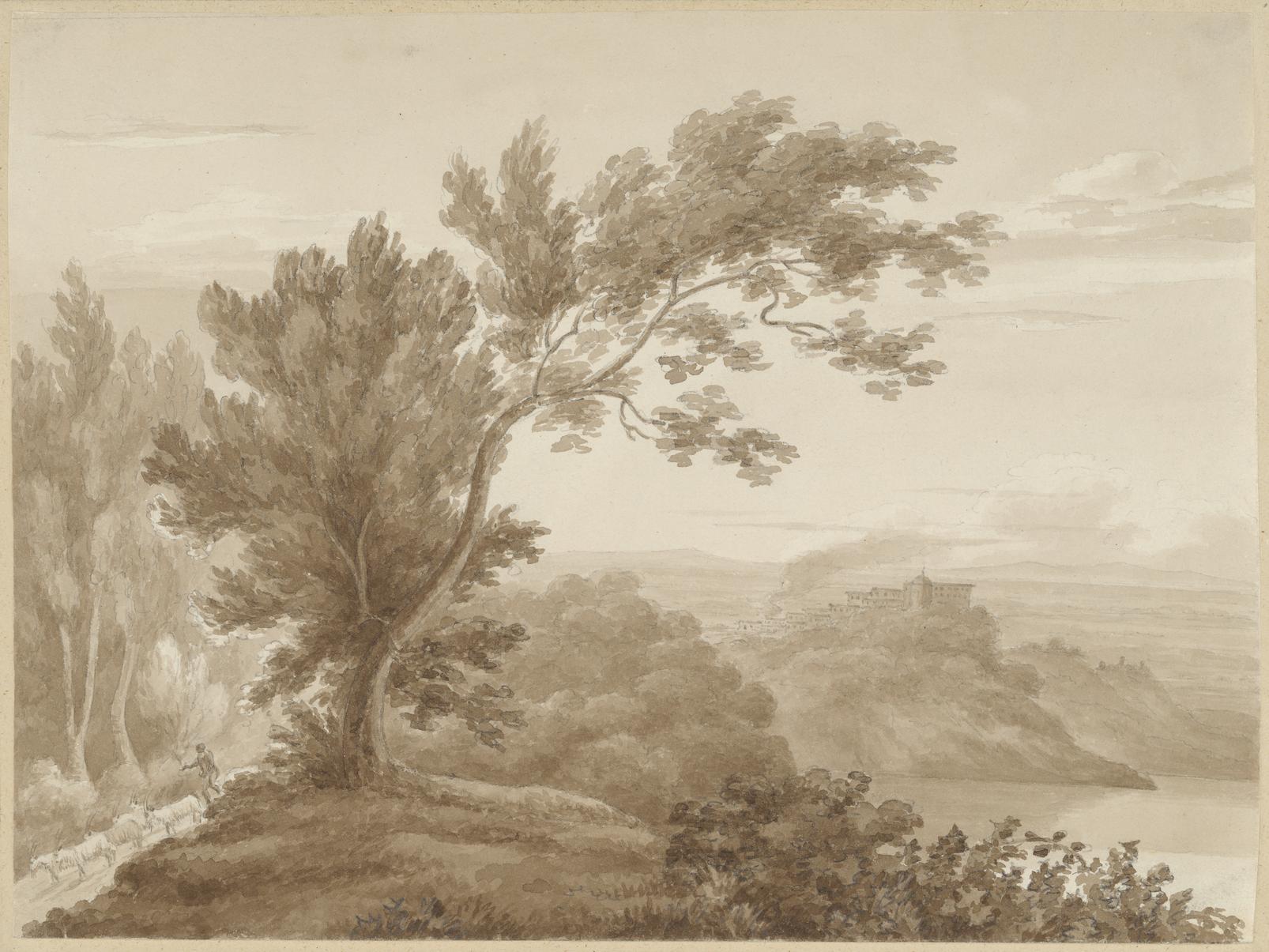 Cream, Cozens, Lake Albano with the Goatherd by Tate