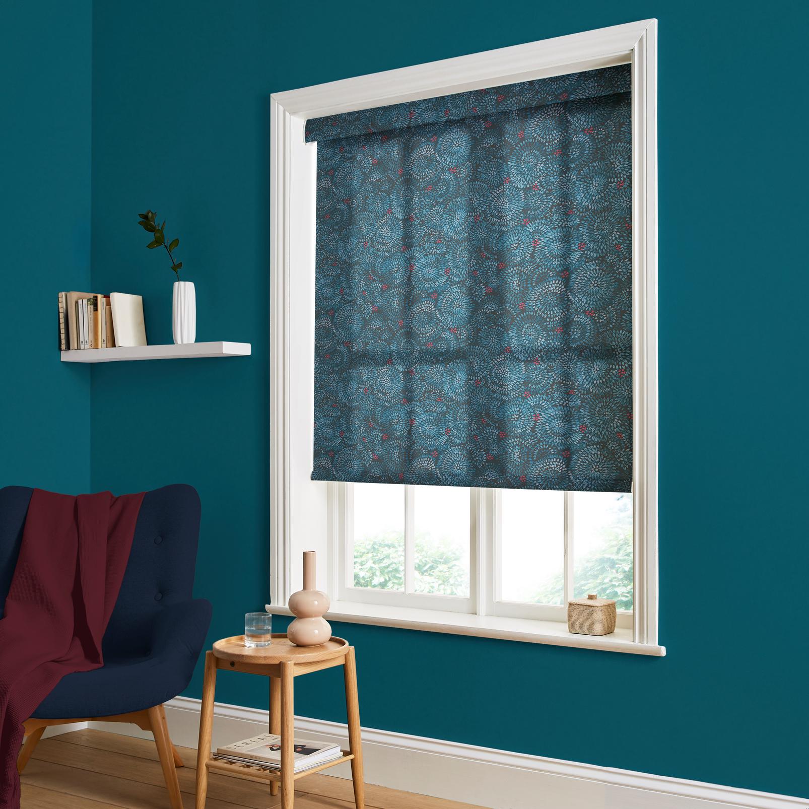 Above the Canopy Midnight Navy Roller Blind - 142591rol_ROOMSET_01.jpg