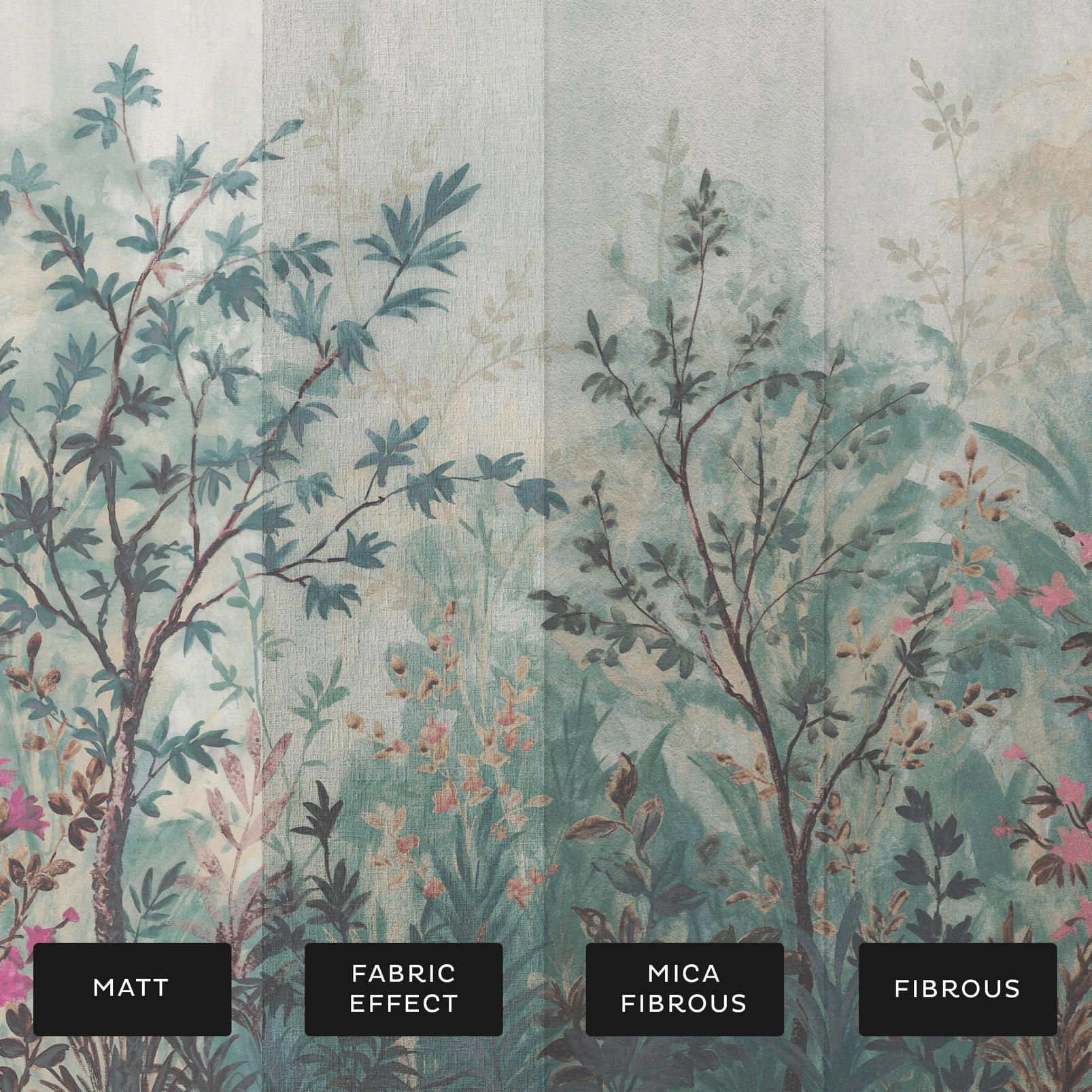Forest in Bloom Teal & Pink Bespoke Mural - 142993_SUBSTRATE_01.jpg