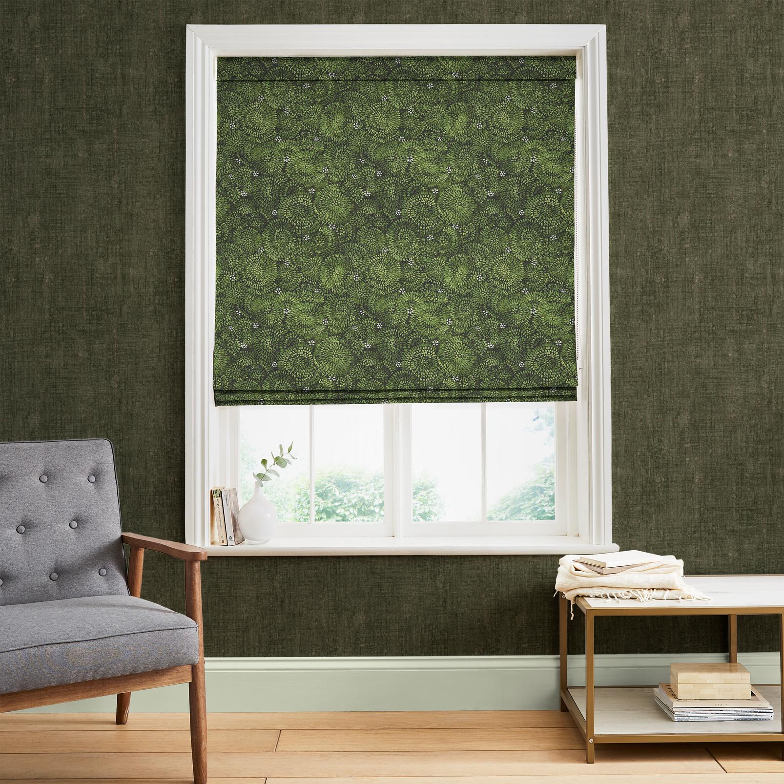 Above the Canopy Bottle Green Roman Blind - 142551rom_ROOMSET_01.jpg